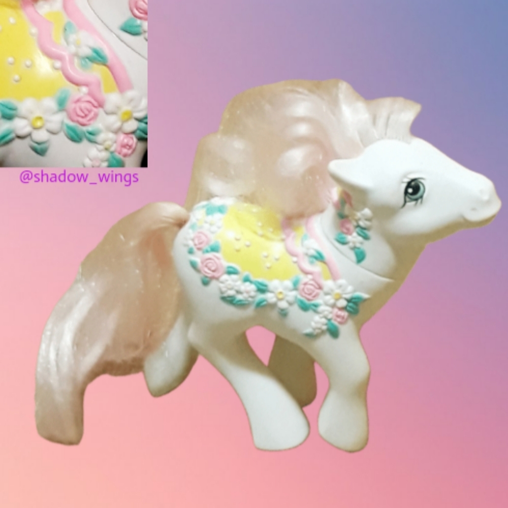 Vintage My Little Pony G1 Merry Go Round Pony Flower Bouquet / Floral Toy Horse